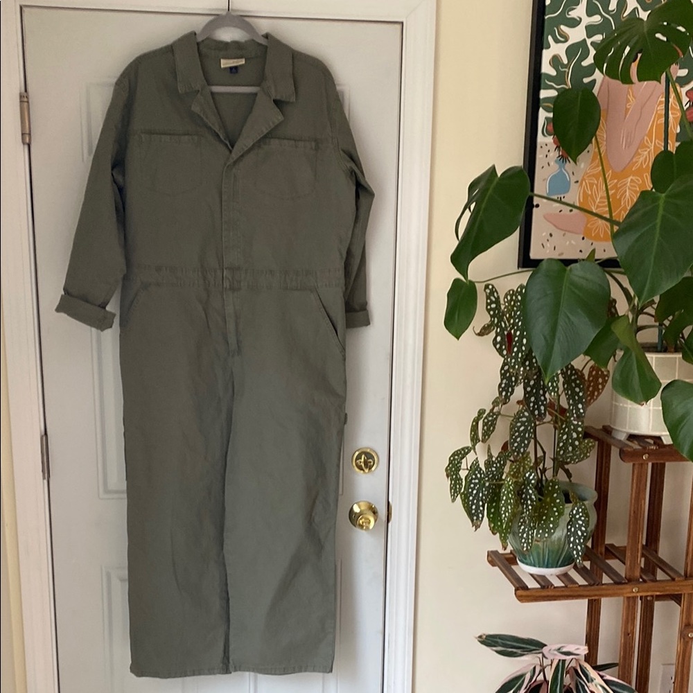 Women’s Green workwear jumpsuit / coveralls